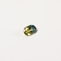 Australian Teal 0.95CT Cushion cut sapphire close-up detail — Ruhuna Gemstones