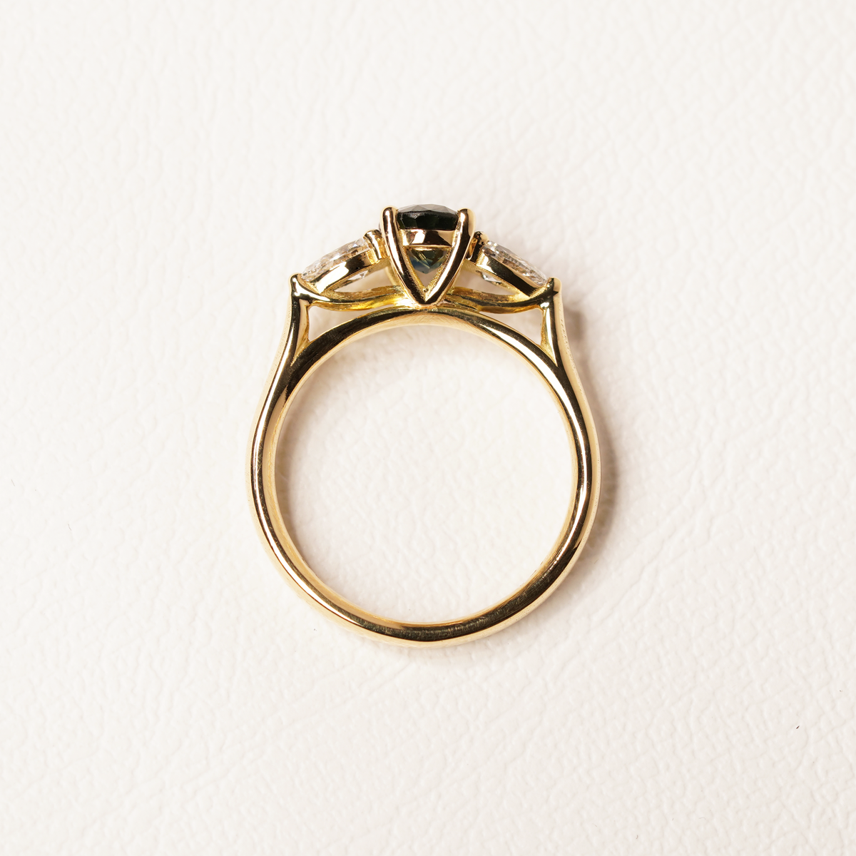 ELLA 1.25CT PARTI SAPPHIRE TRILOGY RING