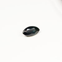 1.95ct Australian parti sapphire marquise — deep inky teal face-up with gold flash, face-up view — Ruhuna Gemstones
