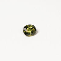 Australian green sapphire 2.10ct oval — saturated green colour zoning at angle — Ruhuna Gemstones
