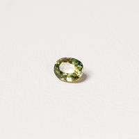 Australian Teal 1.55CT Oval cut sapphire side profile — Ruhuna Gemstones