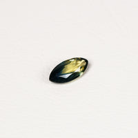 Australian Teal 1.1CT Marquise cut sapphire hand view — Ruhuna Gemstones