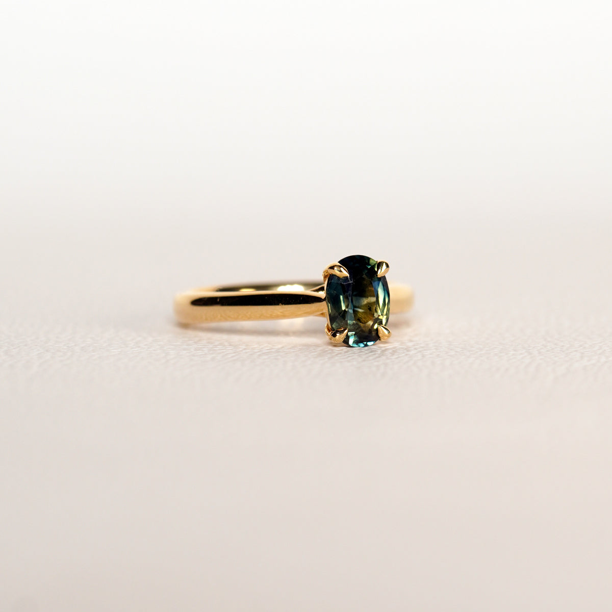 RUHUNA 1.2CT TEAL SAPPHIRE SOLITAIRE RING