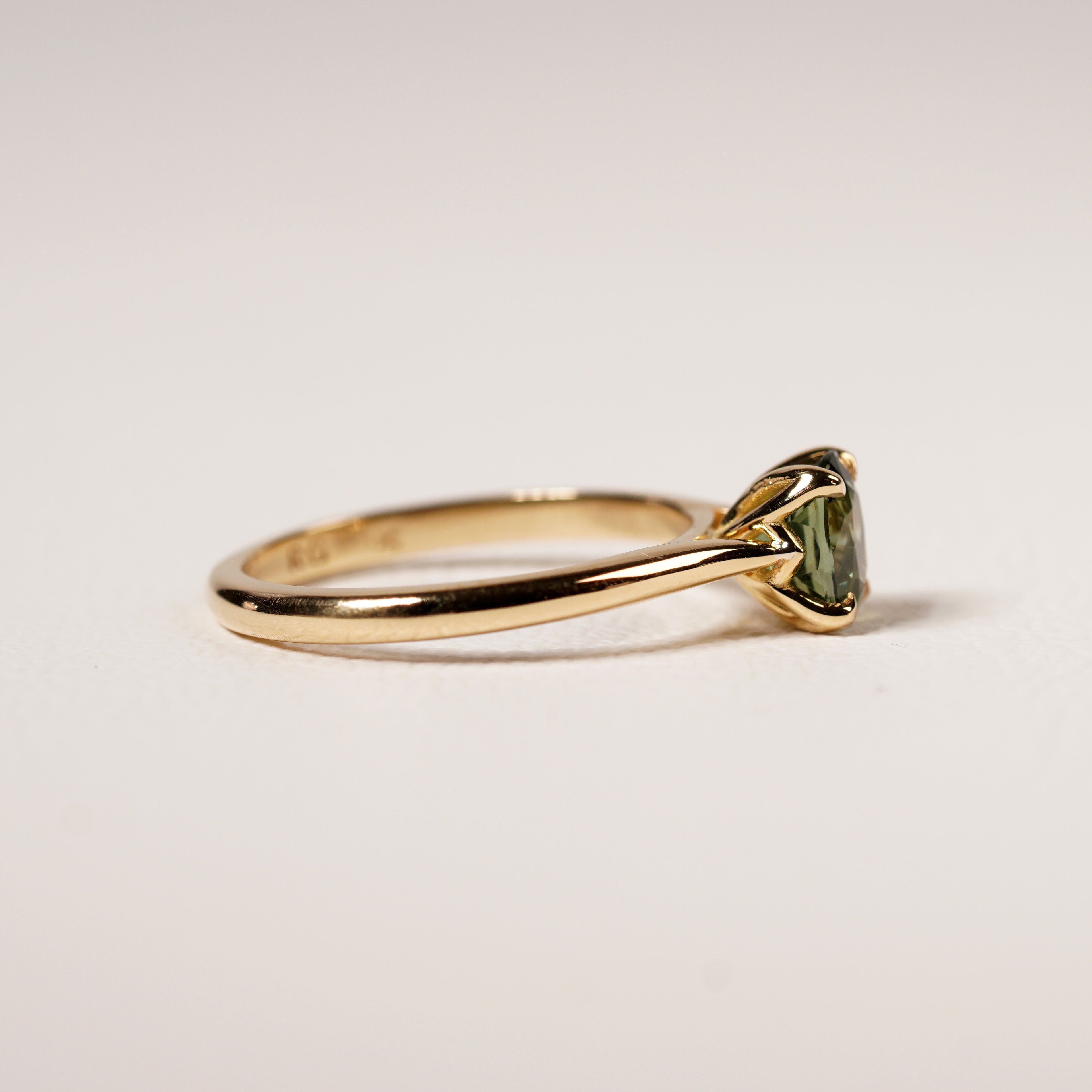 NELUM 1.2CT TEAL SAPPHIRE SOLITAIRE RING