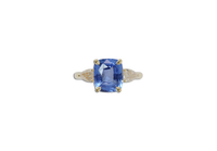 Ceylon Blue 2.08CT Ella Trilogy 2.08Ct engagement ring — Ruhuna Gemstones