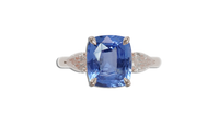Ceylon Blue 2.08CT Ella Trilogy 2.08Ct engagement ring detail view — Ruhuna Gemstones