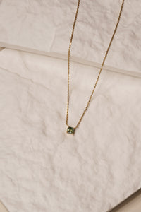 ELLA GEMSET INTEGRATED - 1CT SQUARE SAPPHIRE NECKLACE