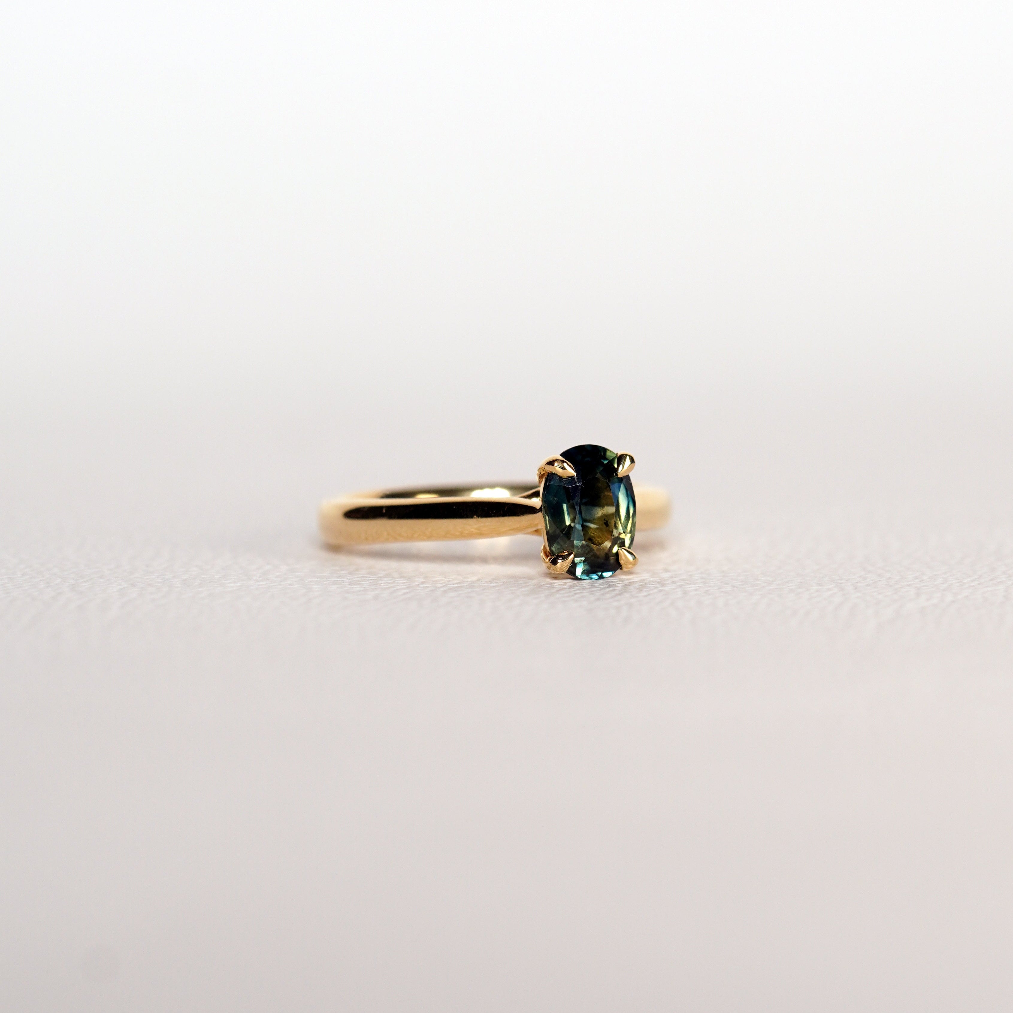 RUHUNA 1.2CT TEAL SAPPHIRE SOLITAIRE RING
