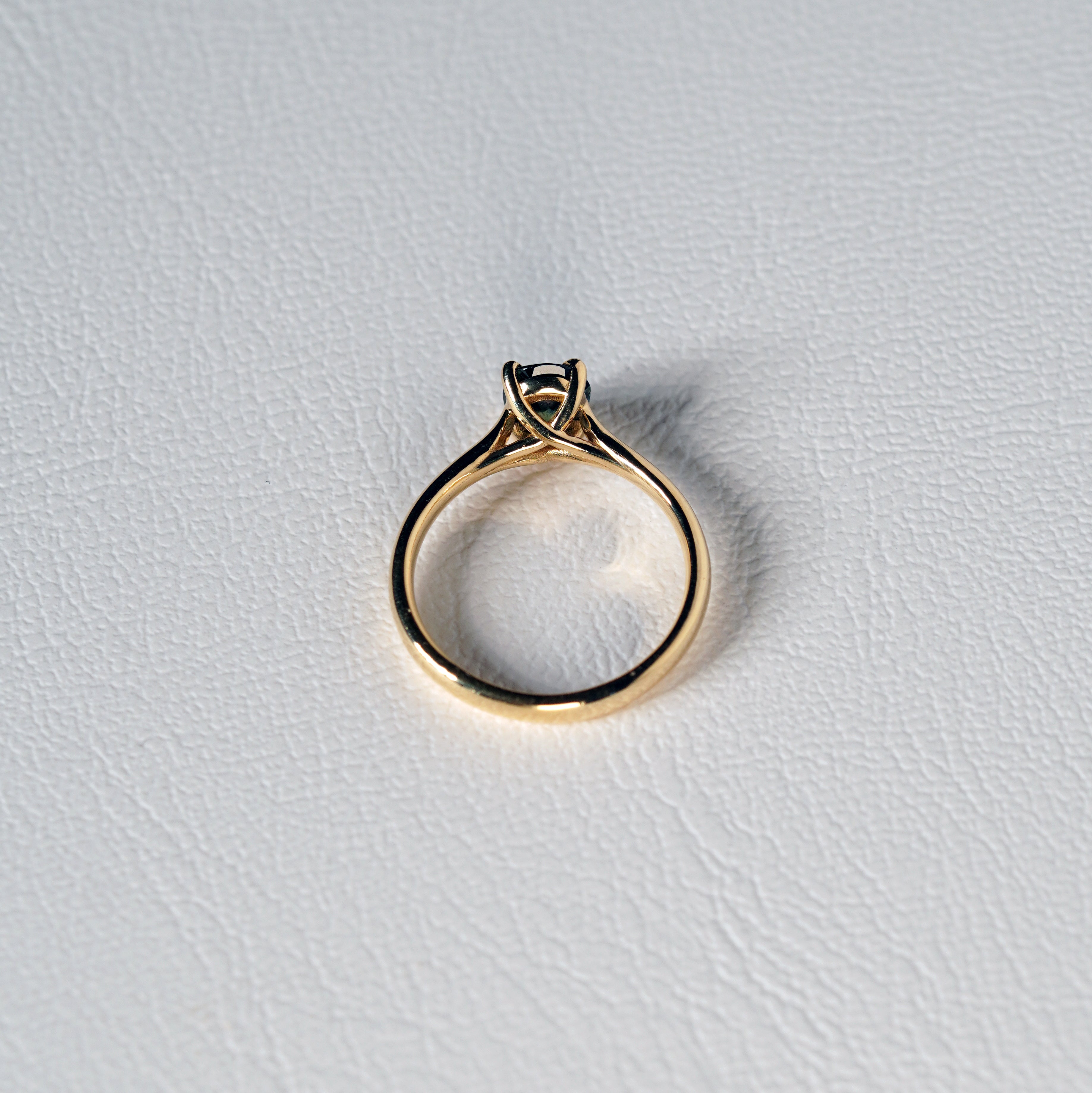 RUHUNA 1.2CT TEAL SAPPHIRE SOLITAIRE RING