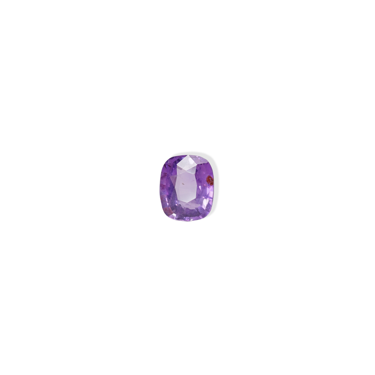 1.19 carat cushion cut purple sapphire