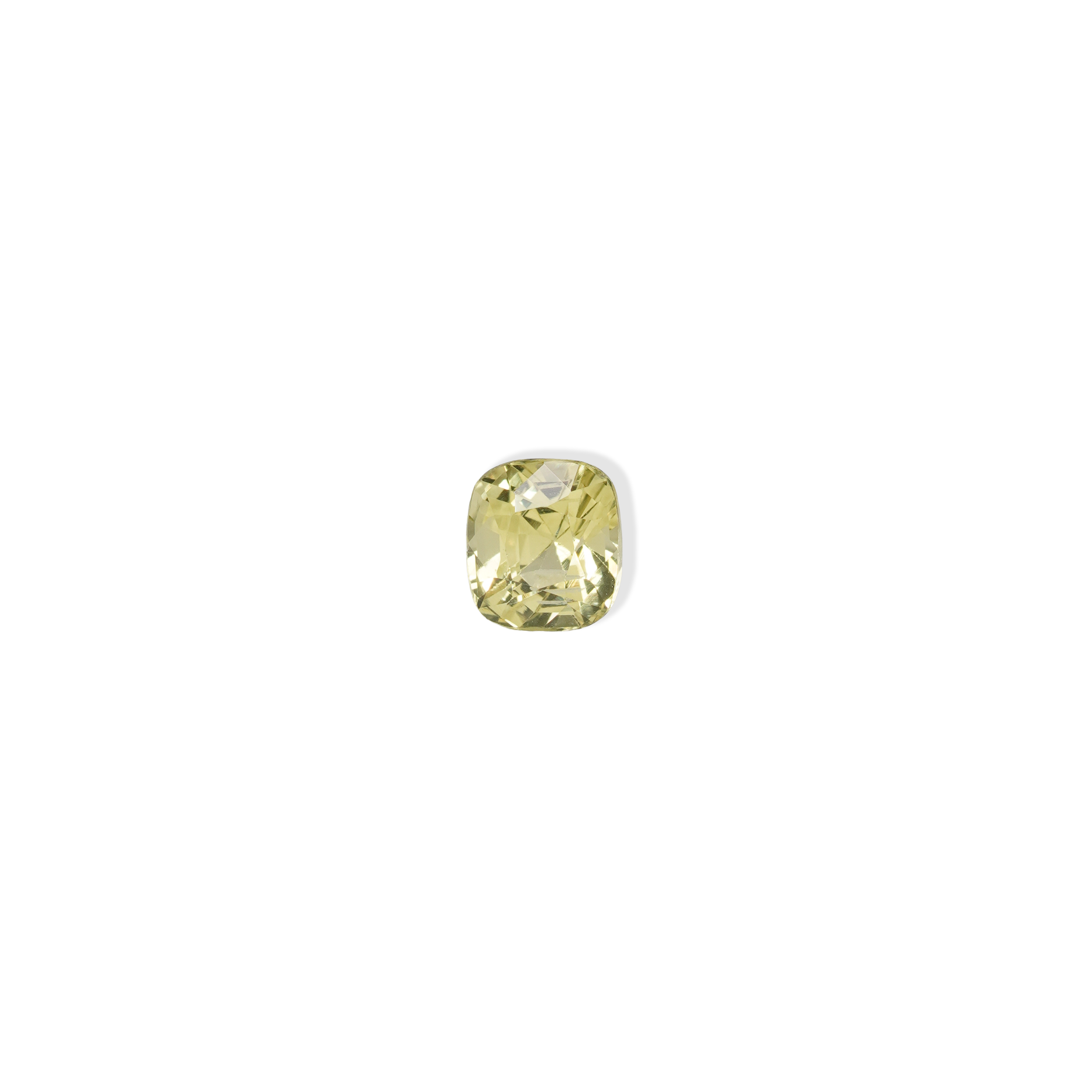 1.1 carat cushion cut yellow sapphire