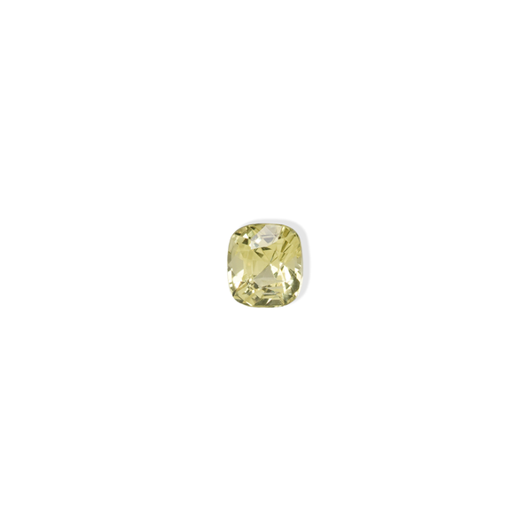 1.1 carat cushion cut yellow sapphire