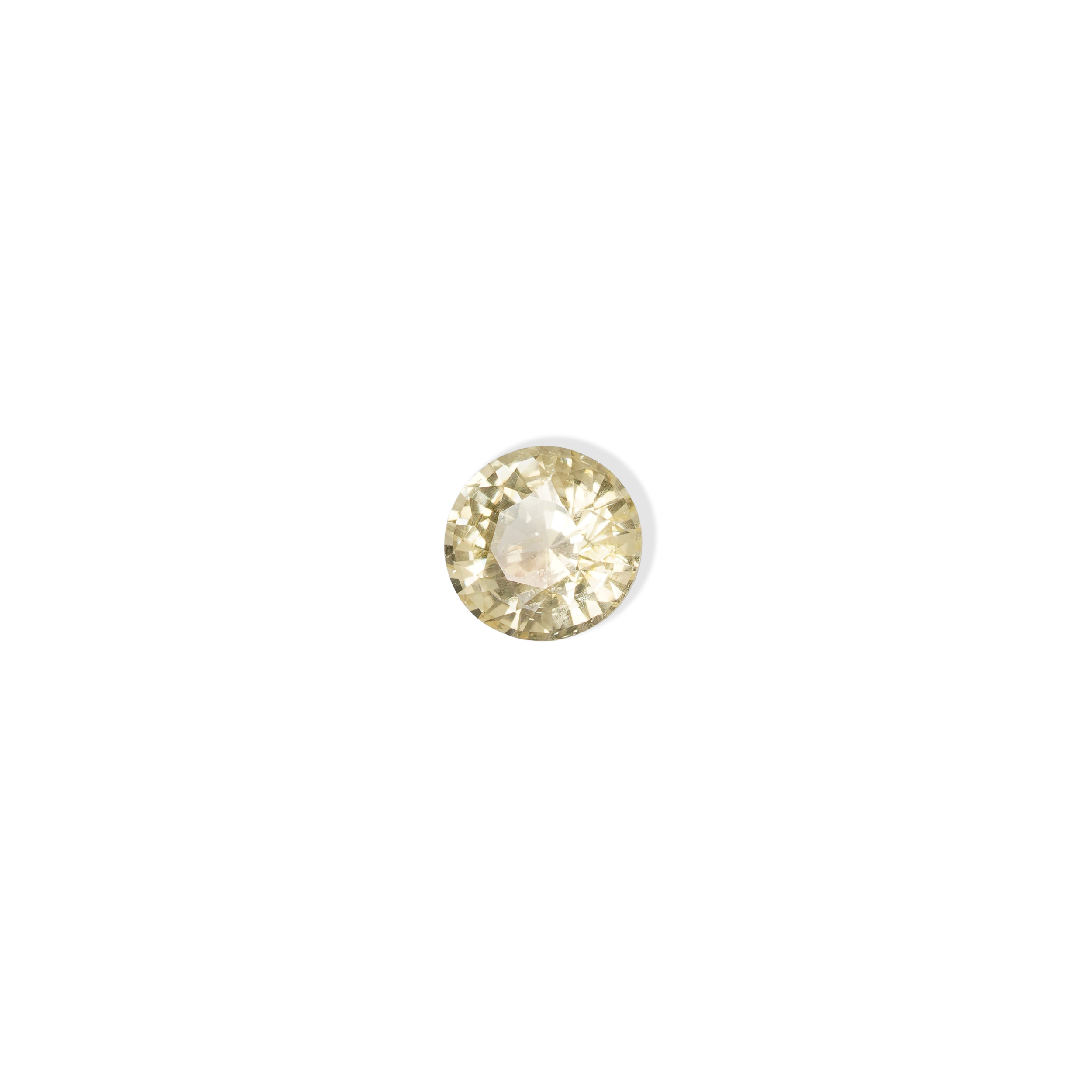 1.56 carat round cut yellow ceylon sapphire