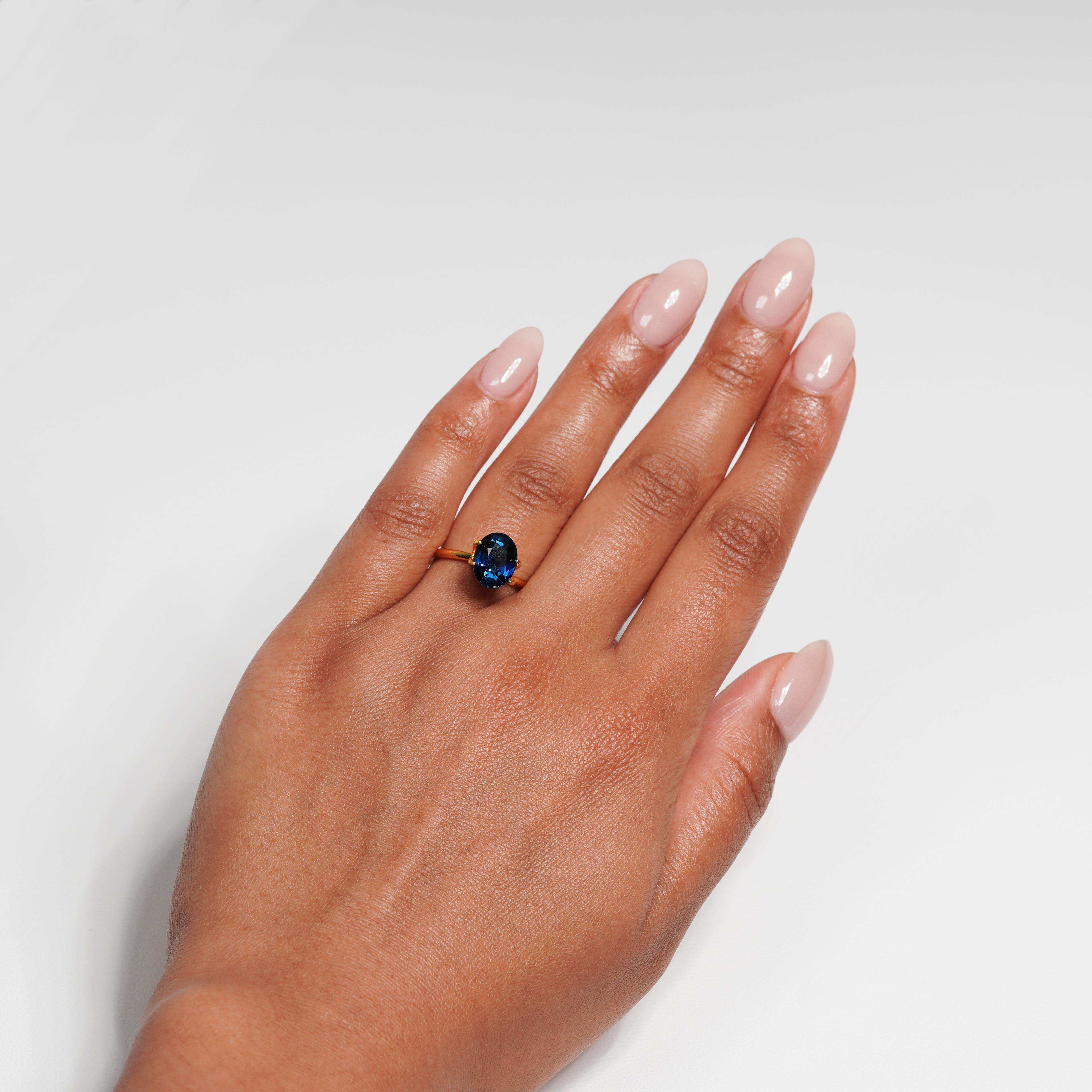 3.12 oval cut ceylon royal blue sapphire ring