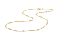 Australian Yellow 0.6CT Talira sapphire necklace side profile — Ruhuna Gemstones