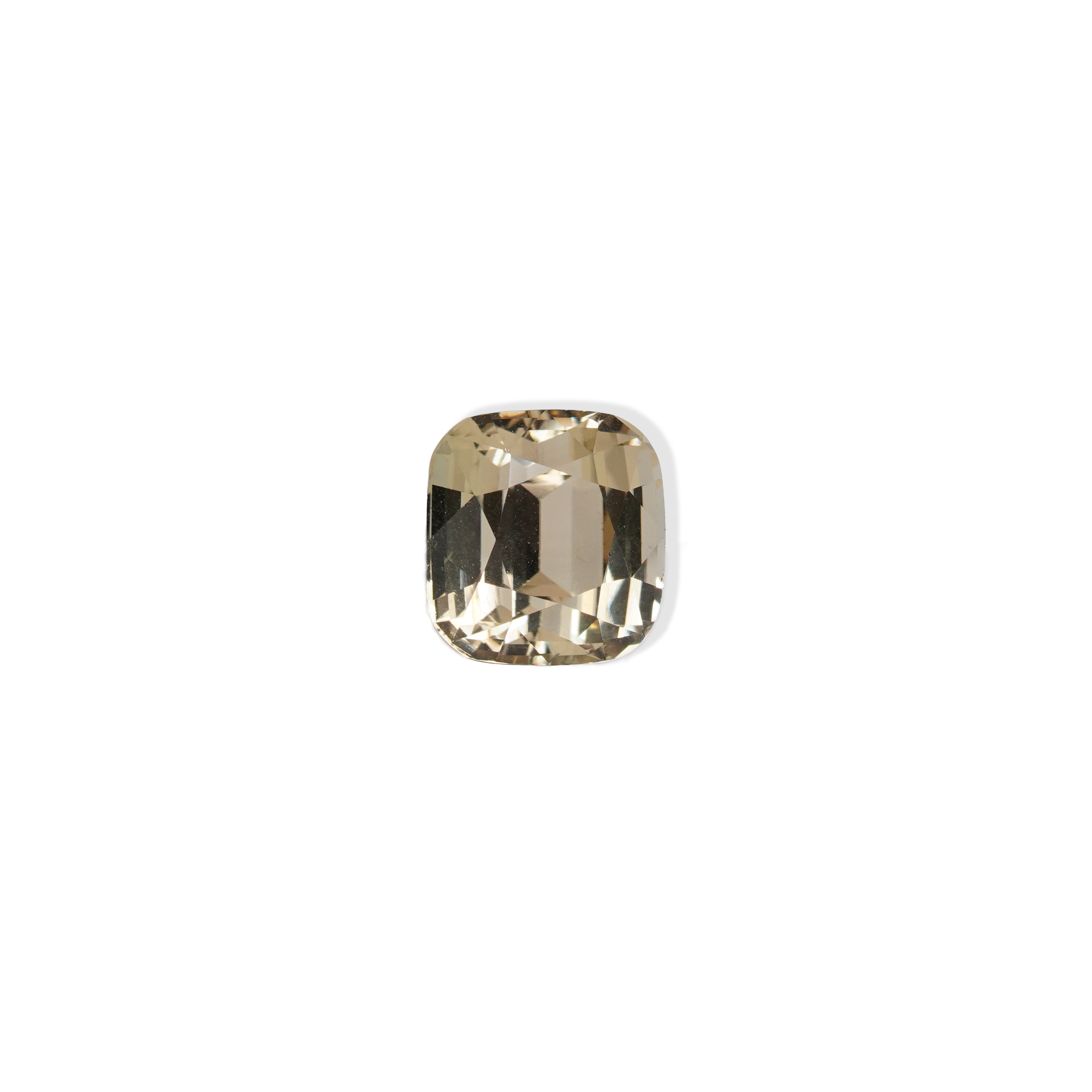 3.64 carat cushion cut yellow tourmaline