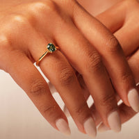 NELUM 1.2CT TEAL SAPPHIRE SOLITAIRE RING