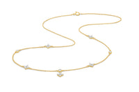 Australian Yellow 0.9CT Ayana sapphire necklace side profile — Ruhuna Gemstones