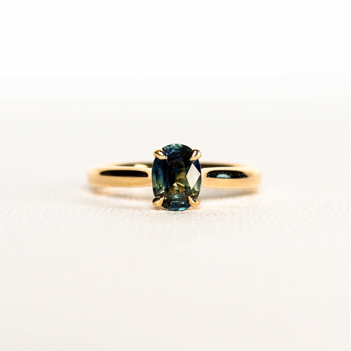 RUHUNA 1.2CT TEAL SAPPHIRE SOLITAIRE RING
