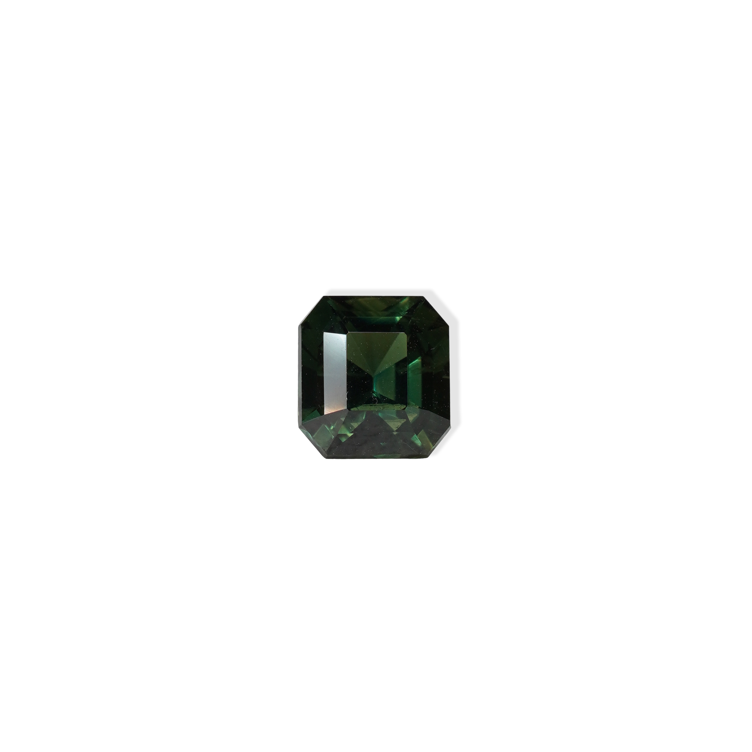 2.60 carat square cut ceylon green sapphire