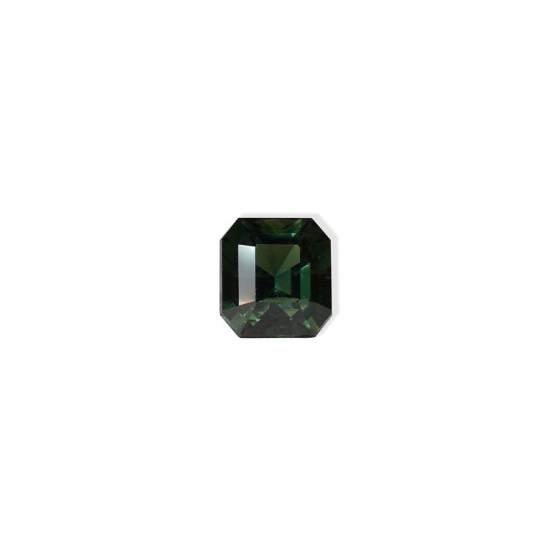2.60 carat square cut ceylon green sapphire