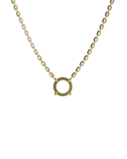sapphire integrated necklace with double gallery basket in 18ct yellow gold