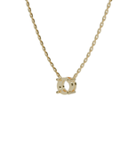sapphire integrated necklace with double gallery basket in 18ct yellow gold