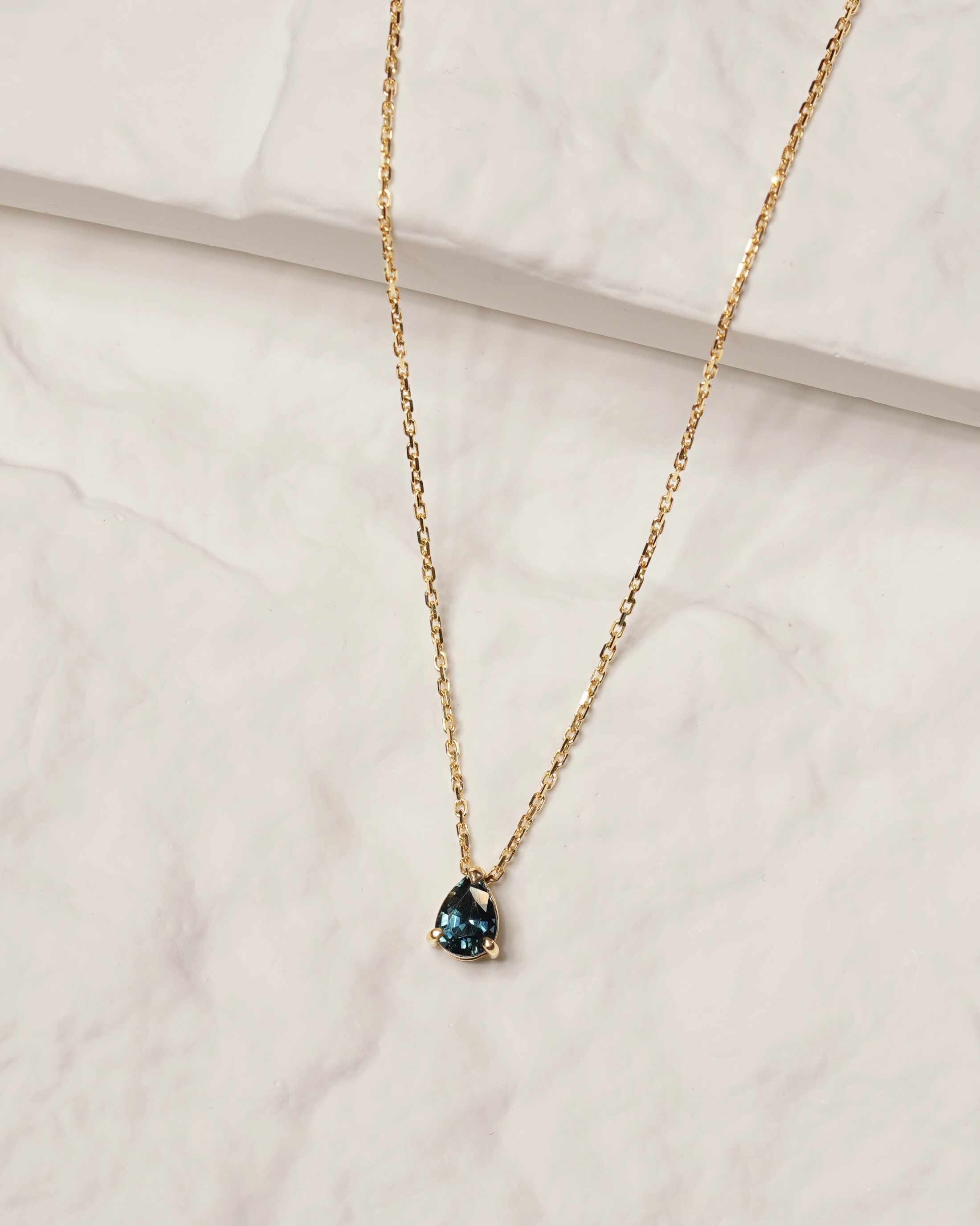 MIRISSA HIDDEN BAIL - 1.2CT PEAR SAPPHIRE NECKLACE