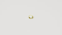 0.85ct Australian yellow-green sapphire cushion — soft pale chartreuse colour, face-up view — Ruhuna Gemstones