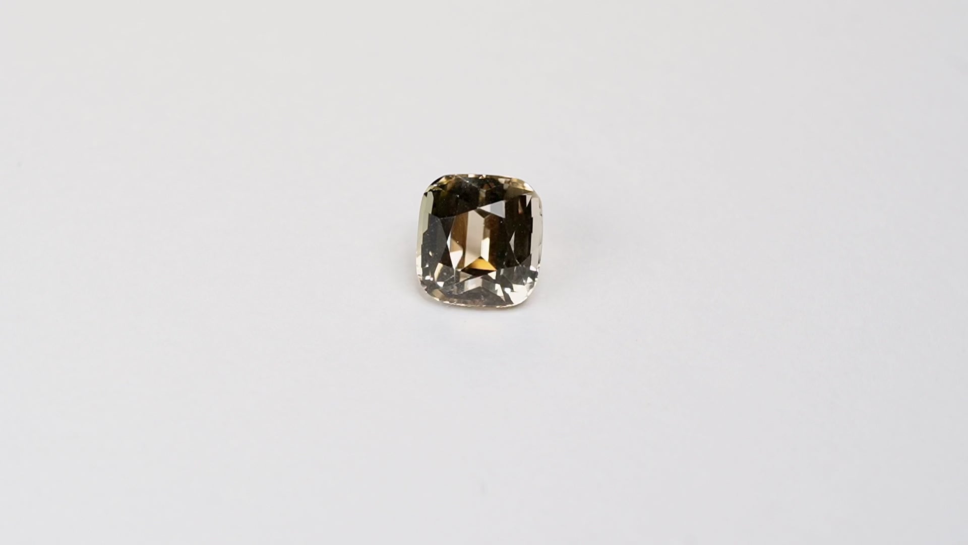 3.64 carat cushion cut yellow tourmaline
