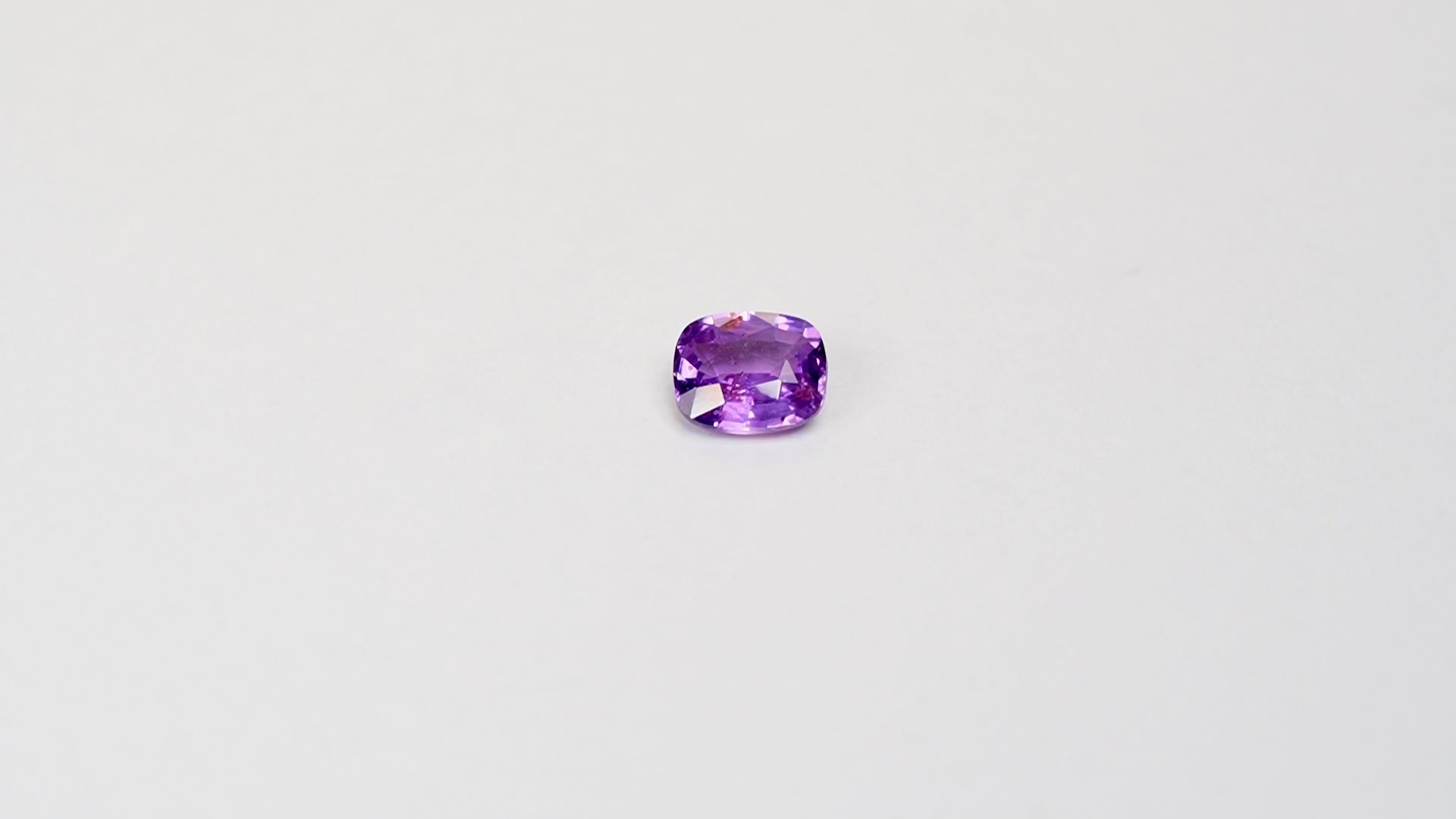 1.19 carat cushion cut purple sapphire