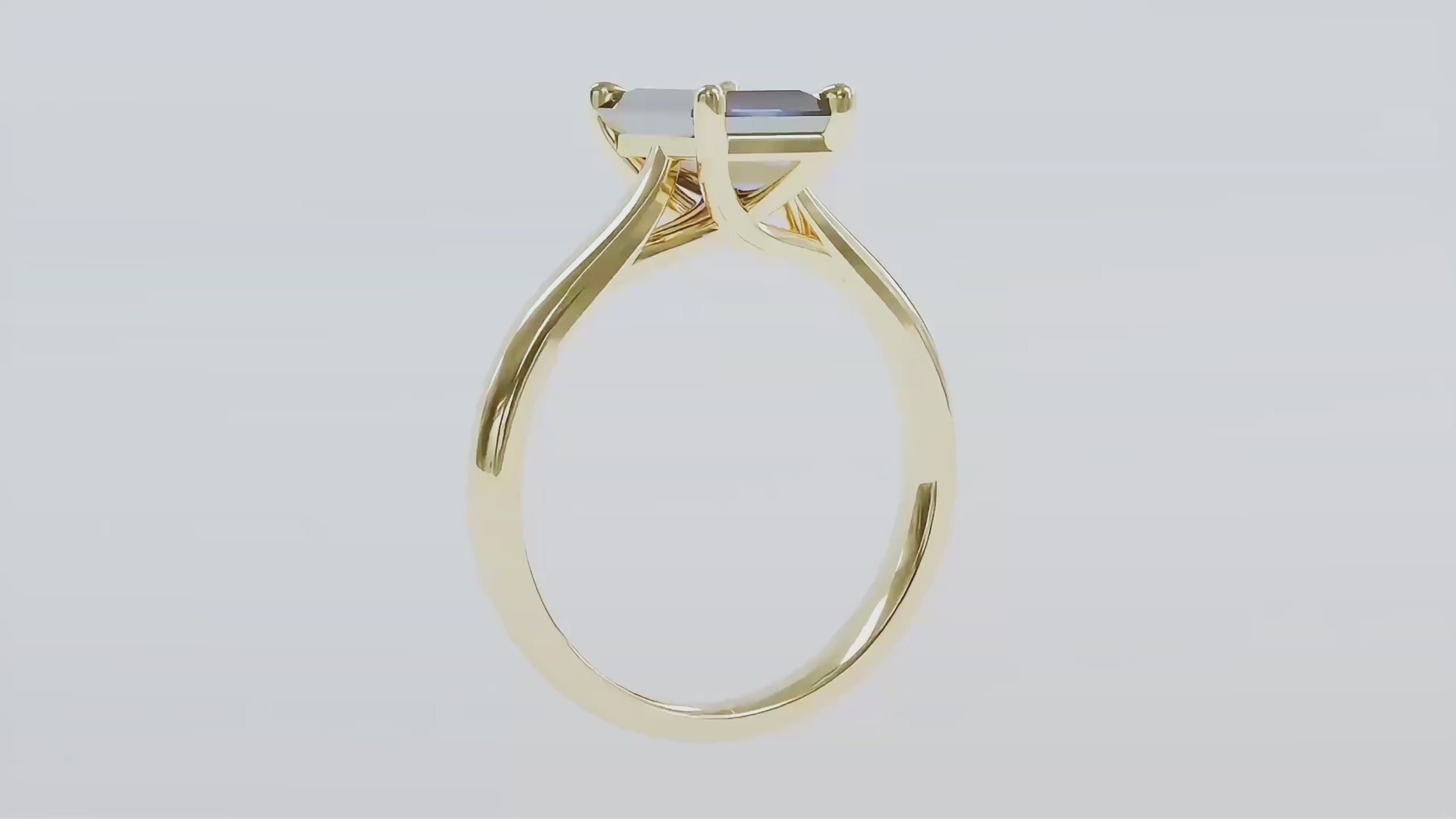 18 carat sapphire engagement ring. Cathedral setting. 