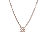sapphire integrated necklace with lotus basket in 18ct rose gold