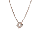 18 CARAT ROSE GOLD 
sapphire hidden bail necklace with double gallery basket in 18ct yellow gold