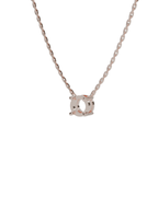 sapphire integrated necklace with double gallery basket in 18ct rose gold