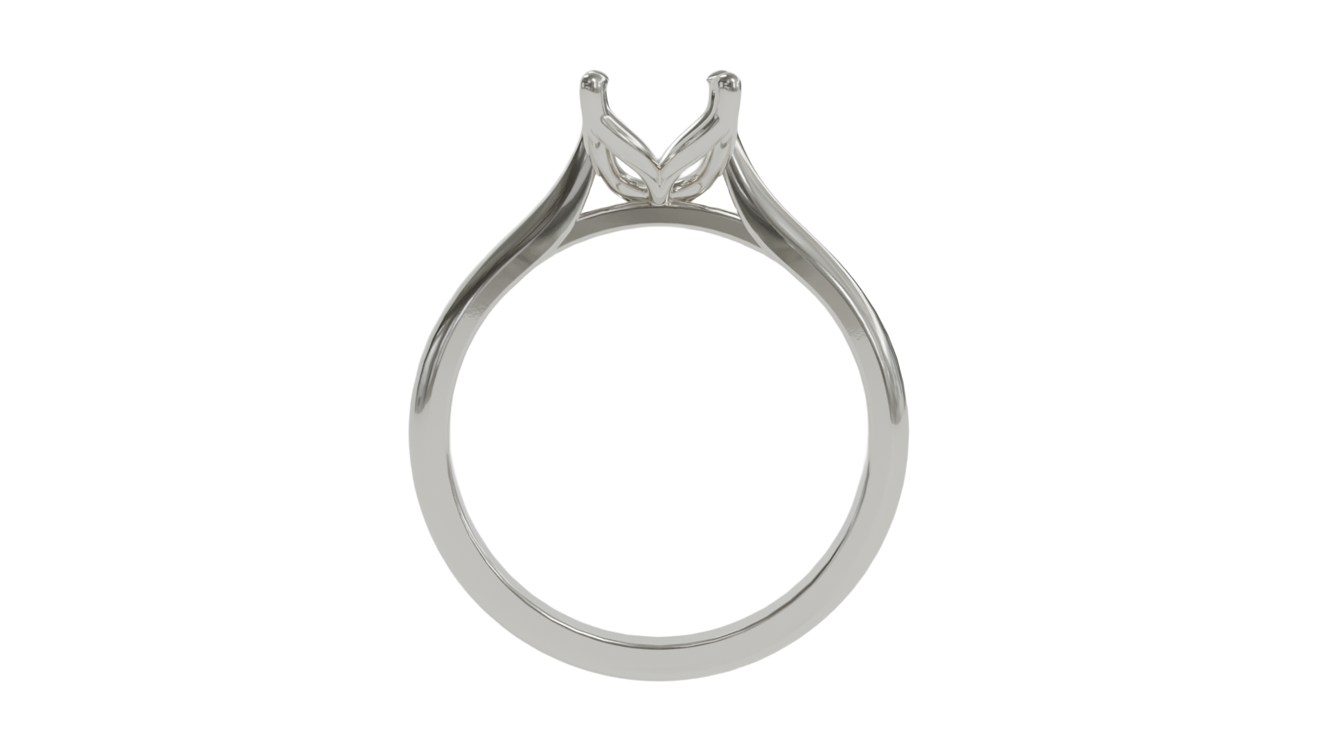 lotus setting engagement ring with pear in platinum