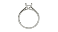 sapphire engagement ring with diamond pave hidden halo in 18ct white gold. Cathedral setting. 