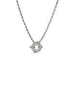 18 CARAT WHITE GOLD 
sapphire hidden bail necklace with double gallery basket in 18ct yellow gold