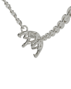 sapphire integrated necklace with lotus basket in 18ct white gold