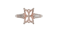 Araliya Trilogy engagement ring detail view — Ruhuna Gemstones